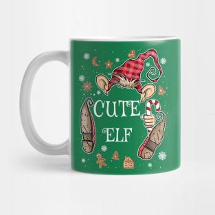 Cute Elf Christmas Costume Mug